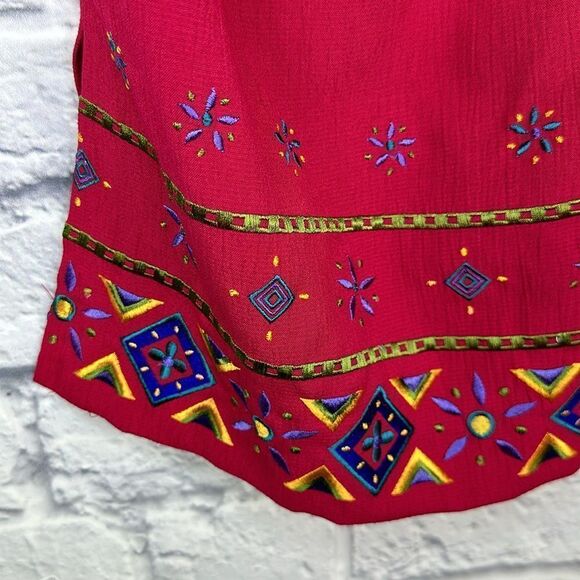 Sag Harbor Button Up Embroidered Pink Blouse Size 20W NWT - Picture 2 of 6